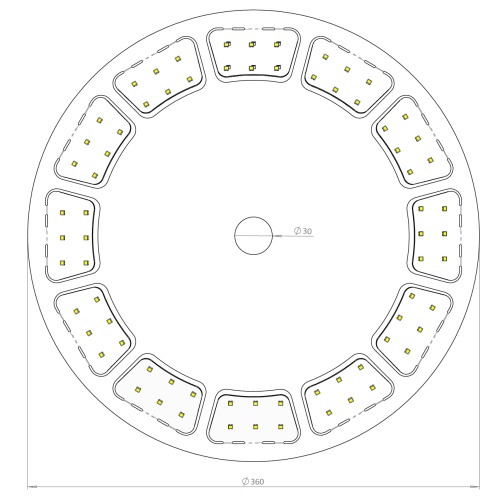 Ø350 mm 60 W LED Modülü